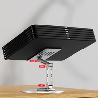 Support de tablette en aluminium pivotant à 360°, réglable et ergonomique, pour téléphone portable, compatible avec les appareils de 4 à 12,9 pouces, vente en gros OEM