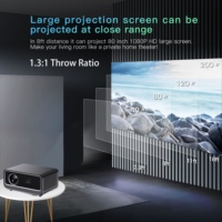 Proyector de Alta Calidad con Enfoque Automático, Keystone, Mini LED, para Cine en Casa, TV, Resolución Nativa 1080P, LCD, Video, WiFi, 8K, Sistema Android 14, 2+32G