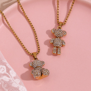 Collana Con Ciondolo A Forma Di Orso | Gioiello In Oro Per Uomo E Donna, Design Romantico - Foto 7