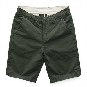 Pantalones Cortos Bermuda Oxford para Hombre, Cierre de Botones, Cintura Media, Algodón, con Bolsillos, Tejido Transpirable - Product Image 1
