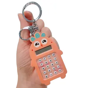 Copllent Schattige Mini Elektronische Rekenmachine Sleutelhanger Draagbare Student Calculator Kleine Hanger Digitale Rekenmachine