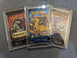 <span class=keywords><strong>Pokemon</strong></span> / <span class=keywords><strong>Magic</strong></span> Booster Pack boîtier acrylique magnétique/affichage de rangement (étui uniquement) - Product Image 2