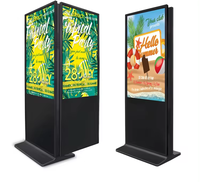 Tótem Digital Exterior de 55 Pulgadas con Alto Brillo, Resistente al Agua IP65, Kiosco de Publicidad con Video 4K, Soporte de Medios LCD Táctil para Elevadores