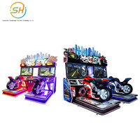 Machine de jeu de course de moto dynamique DX pour parc d'attractions, équipement de course en réseau pour deux joueurs, jeu d'arcade à monnayeur