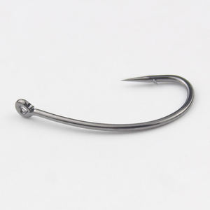 Hameçons de pêche en acier à haute teneur en carbone, hameçon à tête bombée, hameçon pour carpe européenne, hameçon à tige courbée, hameçon à œillet avec trou et anneau, hameçon à tige longue - Product Image 4
