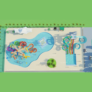 Tobogán de fibra de vidrio, equipo de parque acuático al aire libre cuadrado, modelo 3D <span class=keywords><strong>2022</strong></span>, nuevo diseño, 4400 - Product Image 1