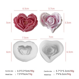 Juego de Moldes de Silicona con Forma de Corazón y Flor para Velas, Ideal para Proyectos de Manualidades, Decoración del Hogar, Elaboración de Regalos, Suministros Decorativos para Manualidades - Product Image 6