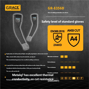 Mangas Protectoras Resistentes a Cortes Nivel D GR-8356, Tejido de Punto Duradero, Ligeras y Transpirables, Ideales para Trabajos Industriales y de Construcción - Product Image 5