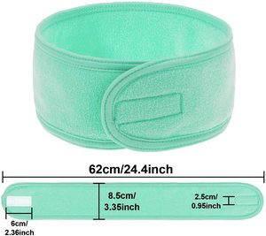 Fábrica al por mayor suave elástico que lavarse la cara de diadema Spa baño banda de pelo - Product Image 4