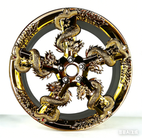 Geschmiedete PKW-Felge 16 17 18 19 20 21 22 Zoll Maßgefertigt 5x114,3 112 100 120 6x139,7 mm Rot Goldener Drache Aluminiumlegierung Felge