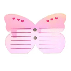 Neon Butterfly Shape Acrylic False Eyelashes Extension Display Board For Makeup Store