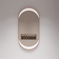 Miroir de salle de bain LED de luxe Aqua Gallery, rectangulaire, avec cadre en acrylique, interrupteur tactile, grossissant, éclairé, design moderne, garantie 5 ans