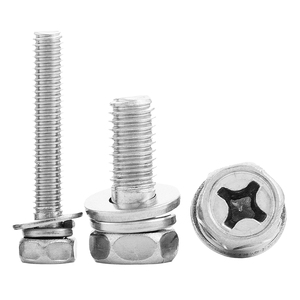Juego de Combinación de Tornillos de Cabeza Hexagonal de Acero Inoxidable 201 Grado 8.8 con Junta y Resorte, Tres Semihuecos, M3 M6 - Product Image 2