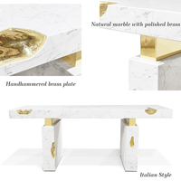 Fabrication italienne de meubles de luxe, PDG, table de bureau au design moderne et luxueux, bureau personnalisé pour la maison