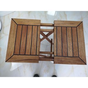 Mesa Plegable de Teca y Mesa de Centro con Patas 300X409X495mm TMTF040T15 para Yates, Barcos y Autocaravanas - Product Image 1