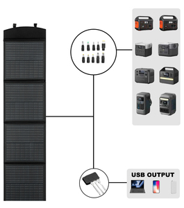 ALECTER Paneles Solares Plegables Monocristalinos de 100W con Salida USB, Cargador Portátil Certificado de Alta Eficiencia para Camping al Aire Libre APH-FB0 - Product Image 6