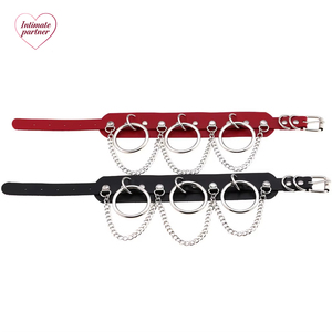 Gargantilla de Cuero Negra para Mujer, Collar Gótico Punk <span class=keywords><strong>con</strong></span> Cadena, Estilo Harajuku, Gargantilla Vegana Sexy, Joyería Gótica para Chicas - Product Image 5
