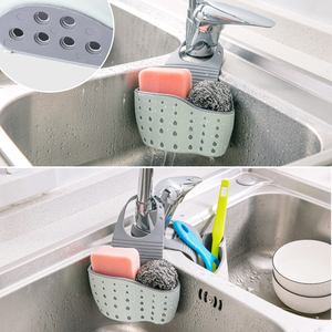 Hot Sale Kitchen Adjustable Button Type <strong>Sink</strong> Shelf Double-Deck Strainers <strong>Basket</strong> Storage Holder Drain <strong>Basket</strong> - Product Image 5