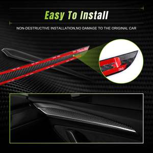 Oferta Especial: Tapas Decorativas para el Panel de la Puerta Delantera, Compatibles con Tesla Model 3/Y, Cubiertas para los Manijos de las Puertas, Accesorios Interiores para Tesla - Product Image 2