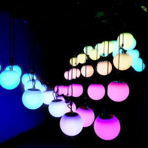 Luz de elevação de bola mágica LED RGB, equipamento de iluminação de palco, bola de elevação com luz cinética LED