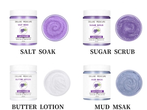 Gommage exfoliant pour pédicure en gallon, marque privée, SPA 4 en 1, lavande, seau de 1 gallon, gommage au sucre - Product Image 2