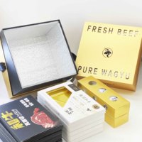 Boîte d'expédition réfrigérée personnalisée pour la chaîne du froid, sacs isothermes, glacière pour aliments surgelés, boîte en papier pour truffes noires, fromages et fruits de mer, gaufrage
