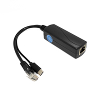 REVODATA POE Splitter tipe-c Plug, adaptor PoE aktif tingkat 100Mbps Output 5V/3A