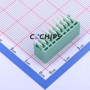 DB2ERC-2.5-9P-GN Plug-in Terminal Block Bent Lead Through Hole,P=2.5mm Connector Board-to-Board / Socket Closed 1x9P 2.5mm Green - Product Image 2