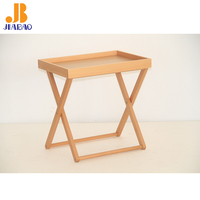 Jiabao Plateau pliable en bois Plateau pour canapé Table de service pliante latérale Plateau de service en bois avec pieds pliants