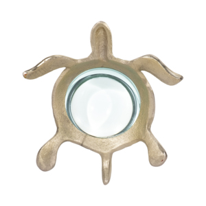 Scultura in metallo a forma di tartaruga con lente d'ingrandimento per decorazioni casa, ufficio, bagno, stile costiero - Product Image 6