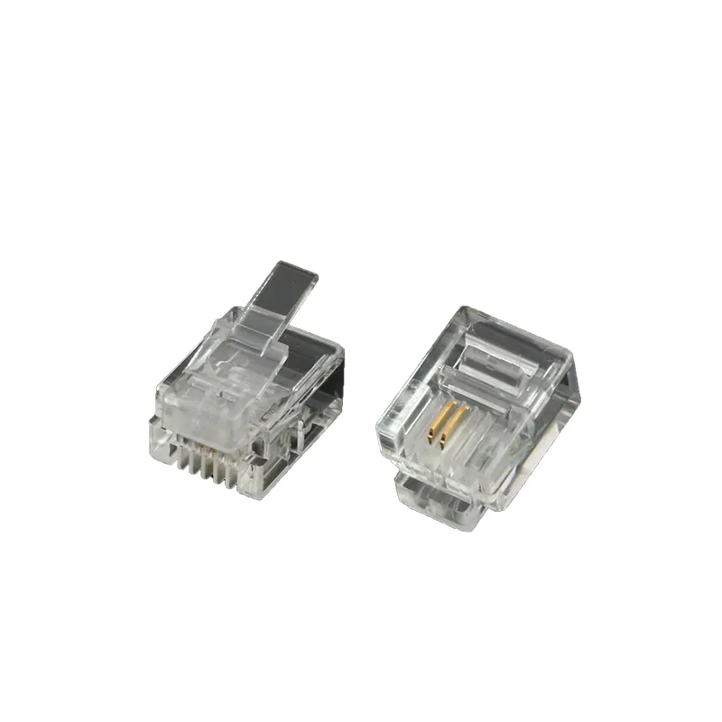 Exw Hoge Kwaliteit RJ11 RJ12 Connector Plug 6P6C Rj11 4p2c