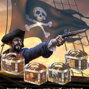 12 Sacchetti di Carta per Compleanno a Tema Pirata, Scatole Personalizzate per Caramelle, Decorazioni per Feste di Compleanno, Sacchetti Regalo Pirati dei Caraibi - Product Image 5