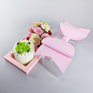 ซันไชน์ จำหน่ายกล่องเค้กใสขนาด 4 นิ้ว ลายดอกไม้ สำหรับงานแต่งงาน วันเกิด และวันแม่ - Product Image 6