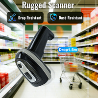 Escáner de Códigos QR Portátil EDOO W48 con Interfaz USB/RS232, Lector de Códigos de Barras Inalámbrico para Supermercados y Tiendas
