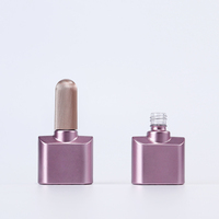 Flacon de vernis à ongles en gel plat de luxe de 10 ml avec bouchon en forme de dôme, réutilisable, conteneur en verre vide, OEM ODM
