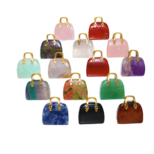Novedad: Mini Bolso de Cristal Tallado con Piedras Preciosas, Collar con Forma de Bolsillo, Artesanía Curativa con Piedras Semipreciosas - Product Image 4