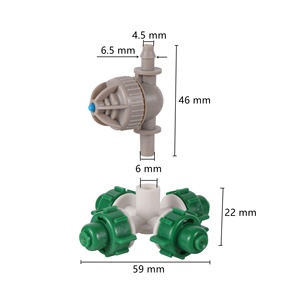 Vòi Phun Sương Chéo 4 Đầu Ra Với Đầu Nối Chống Nhỏ Giọt Tưới Vườn Micro Mist - Product Image 2