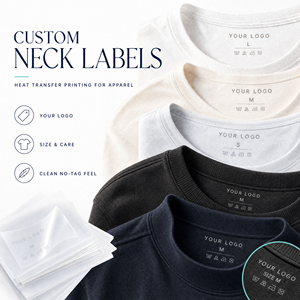 Custom Press Print Logo Sticker Eco-friendly Clothing Label Tag Vinyl Heat <strong>Transfer</strong> <strong>Iron</strong> <strong>on</strong> Neck Garment Label <strong>for</strong> <strong>Clothes</strong> - Product Image 2