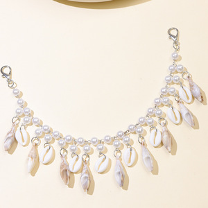 โซ่คาดเอวเปลือกหอยมุกสไตล์โบฮีเมียนสำหรับผู้หญิง รูปทรงครึ่งวงกลม เครื่องประดับสไตล์วันหยุดพักผ่อนริมชายหาด - Product Image 3