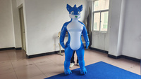 Costume de renard gonflable en PVC bleu de qualité personnalisée BeiLe pour fête