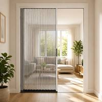 Porte pliante transparente en acrylique coupe-vent, gain de place, panneau coulissant PVC, cloison de séparation pour cuisine, salle de bain, toilettes