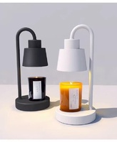 Lampe chauffe-bougie LED mini électrique rétro, gradation progressive, minuterie, arrêt automatique, veilleuse, décoration romantique pour la maison, chauffe-cire en métal