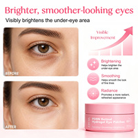 YECUCE Patchs Hydrogel Rafraîchissants pour les Yeux Rose PDRN Rétinol Anti-Poches Raffermissants Éclat Masque Contour des Yeux pour Cernes