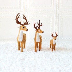 Juego <span class=keywords><strong>de</strong></span> Renos Flocados para Decoración Navideña, Figuras Realistas <span class=keywords><strong>de</strong></span> Renos <span class=keywords><strong>de</strong></span> Pie y Acostados, Decoración Rústica para Ventanas Navideñas - Product Image 6