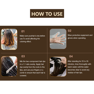 Tintura Capilar Botânica de Fórmula Dupla |   Cor de Qualidade Profissional para Cabelos Secos e Grossos |   Produto Mais Vendido com Etiqueta Privada e MOQ Amigável | 450ml*2 | OEM/ODM - Product Image 6