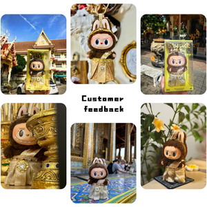 100% แท้ labubu ประเทศไทยจำกัดเฉพาะ labubu กล่องตาบอดไวนิลถือบัตรกระเป๋าจี้ตกแต่งพวงกุญแจ - Product Image 6