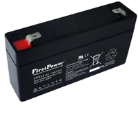 Batería de Plomo-Ácido Sellada FirstPower FP612 6V 1.2Ah Libre de Mantenimiento para Coche Infantil, Alarma de Incendio, Luz de Emergencia