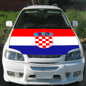 Housse de capot de voiture personnalisée en polyester avec drapeau croate pour la Coupe de football 2026, idéale pour la décoration extérieure des véhicules - Product Image 2