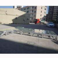 Scène modulaire en aluminium réglable en hauteur 4x4 pieds, montage facile, surface antidérapante, certifiée CE TUV pour événements et spectacles en plein air