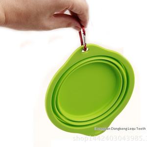 Tigela <span class=keywords><strong>Oval</strong></span> Dobrável de TPR Leve e Portátil para Gatos e Cães - Fornecimento Direto da Fábrica - Product Image 4